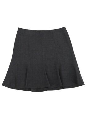Express Women 4 Gray Grey Wool Blend Fit Flare Career Work Suit Skirt No Pockets